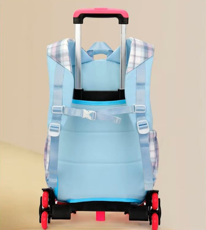 School Rolling Backpack - 4 pcs set - for Girls